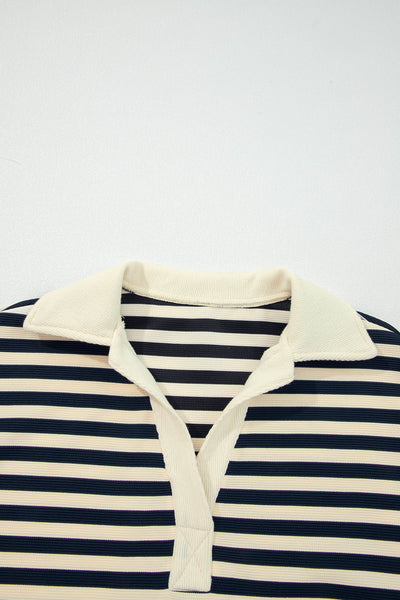 Stylish Women's Striped Long Sleeve Cotton Top for Casual Everyday Wear - Comfy Fit and Versatile Fashion Essential