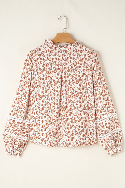 Women's Casual Chic Floral Print Button-Up Shirt in Soft Cotton - Relaxed Fit for Effortless Everyday Style