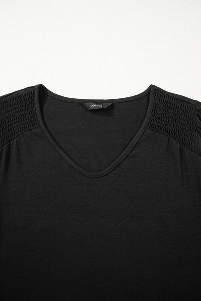 Chic Women's V-Neck Long Sleeve Top in Soft Fabric - Perfect for Casual or Office Wear, Available in Elegant Colors