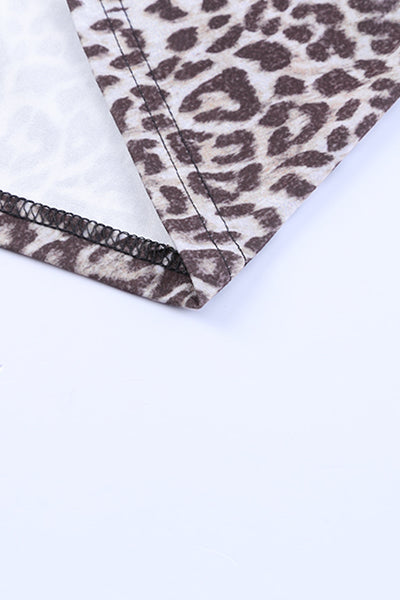 Leopard Print Sling Neck Sleeveless Dress