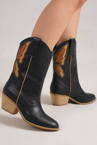 Sadie Butterfly Western Cowgirl Boots