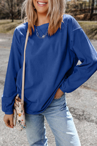 Soft Cozy Women's Long Sleeve Tunic Sweatshirt - Casual Stylish Top for Effortless Comfort in Everyday Wear