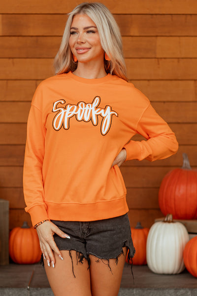 Women‚Äö Halloween Graphic Sweatshirt - Cozy Fit, Spooky Design, Perfect for Fall Festivities and Casual Wear