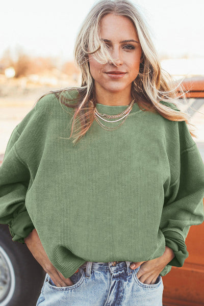 Soft Cotton Blend Oversized Sweatshirt for Women - Cozy Relaxed Fit, Ideal for Casual Outings and Comfortable Lounging