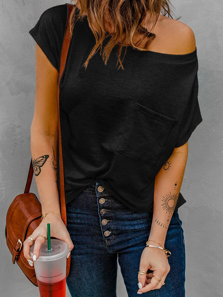 V-neck Skull Print Loose Short Sleeve T-shirt with practical styling and dependable silhouette control.