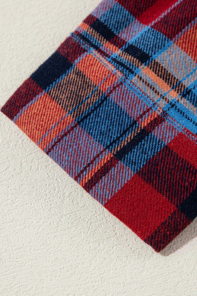 Casual Women's Vintage Red Plaid Shirt - Loose Fit, Stylish Design, Perfect for Everyday Outings and Relaxed Looks