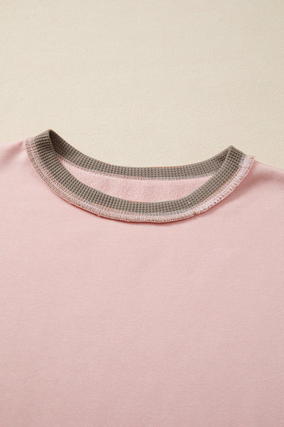 vibrant women's color block pullover sweatshirt - cozy, stylish casual top with relaxed fit for everyday wear made for easy styling and wardrobe with