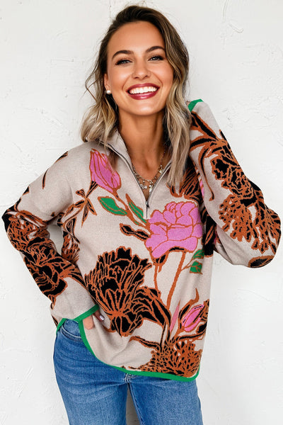 Women's Soft Knit Cozy Quarter Zip Sweater - Casual Chic Fashion for All Seasons, Versatile Fit in Trendy Colors