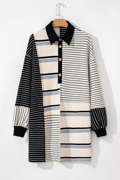 Elegant Women's Striped Midi Dress in Soft Cotton - Flattering A-Line Fit for Casual Summer Outings and Events