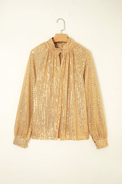 stylish women's shimmering gold metallic blouse | lightweight, perfect for day or night out, effortlessly chic fit made for easy styling and wardrobe