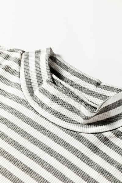 Casual Women's Striped Long Sleeve Top in Soft Cotton - Comfortable Fit for Effortless Everyday Style