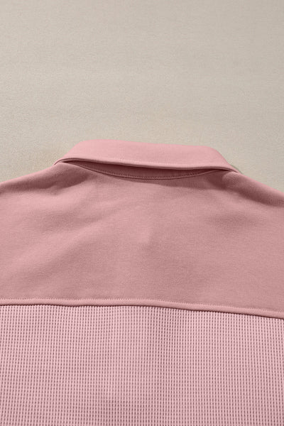 Soft Beige Women's Thermal Knit Long Sleeve Top - Cozy Casual Wear for Ultimate Comfort and Warmth
