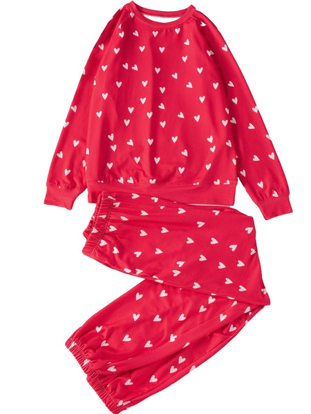 Long Sleeve Heart Pajama Set