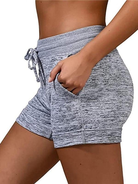 Women's Elastic Waist Yoga Shorts - Comfortable Fitness and Leisure Wear