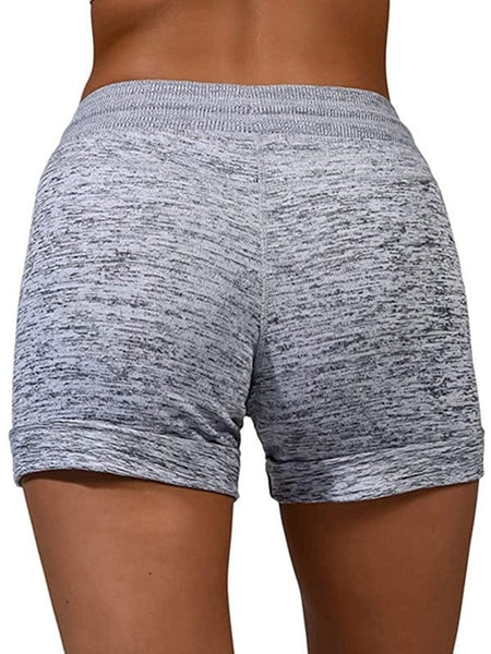 Women's Elastic Waist Yoga Shorts - Comfortable Fitness and Leisure Wear