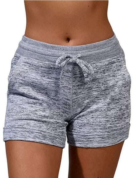 Women's Elastic Waist Yoga Shorts - Comfortable Fitness and Leisure Wear