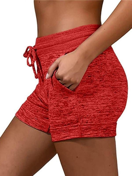 Women's Elastic Waist Yoga Shorts - Comfortable Fitness and Leisure Wear