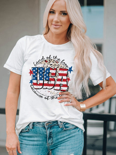 American Pride USA Flag Graphic Tee