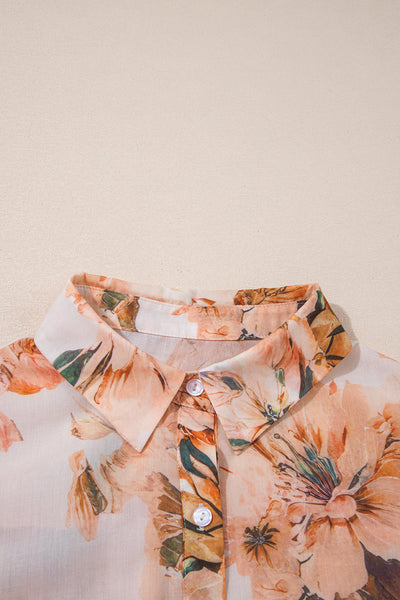 Lightweight Floral Print Blouse for Women - Chic Long Sleeve, Relaxed Fit, Ideal for Spring and Summer Casual Wear