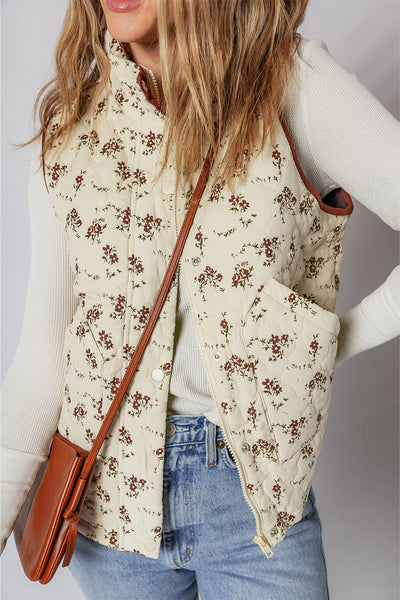 Chic Women's Floral Print Sleeveless Vest Top - Lightweight Summer Blouse for Casual Style and Comfort