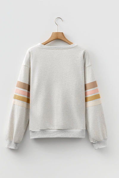 Soft Light Grey Women's Relaxed Sweatshirt - Cozy Style for Casual Outings and Comfortable Lounging