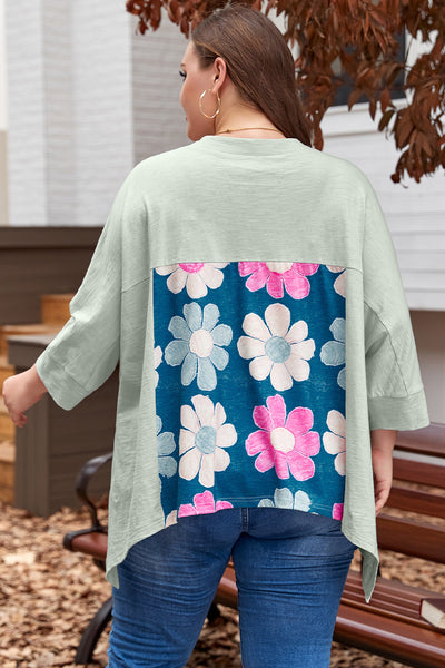 Vibrant Plus Size High-Low Top for Women - Flowy & Stylish for Casual Outings and Everyday Comfort