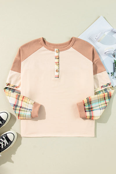 Plus Size Women's Soft Cotton Casual Henley Top - Relaxed Fit, Trendy Style for Comfortable Everyday Wear