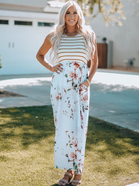 Women's Butterfly Print Chiffon Two-Piece Maxi Set