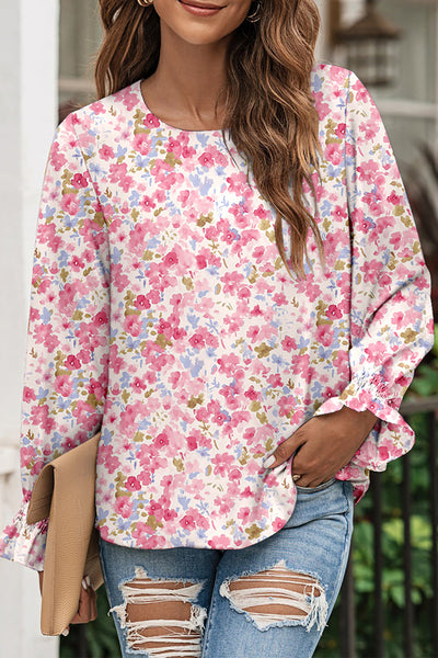Chic Women's Soft Pastel Lantern Sleeve Blouse Flowy Fit for Casual or Dressy Events, Perfect for Every Occasion
