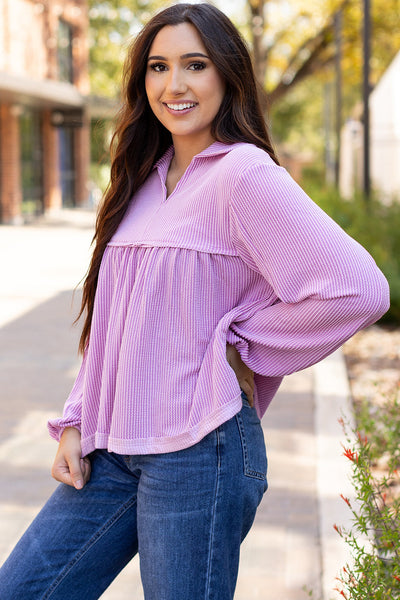 Pastel Flowy Babydoll Blouse for Women - Short Sleeves, Effortless Style, Perfect for Casual Outings and Summer Days