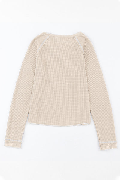 Cozy Women's Soft Pastel Textured Knit Long Sleeve Top - Perfect for Casual Outings and Stylish Layering