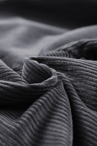 Chic High-Waisted Gray Corduroy Straight Leg Trousers for Women Stylish Comfort for Every Occasion