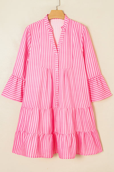 Vibrant Summer Mini Dress for Women with Chic Flare Sleeves Ideal for Parties and Casual Outings