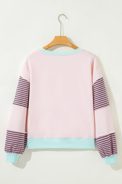 Chic Women's Colorblock Sweatshirt - Cozy Casual Fit for Effortless Everyday Style and Comfort