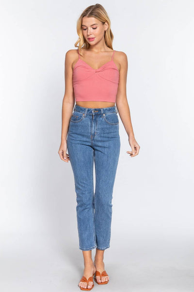 Bust Twisted Cami Crop Top