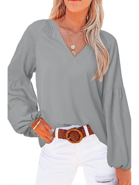 Bell Sleeve Crewneck Lace Floral Textured Babydoll Blouse