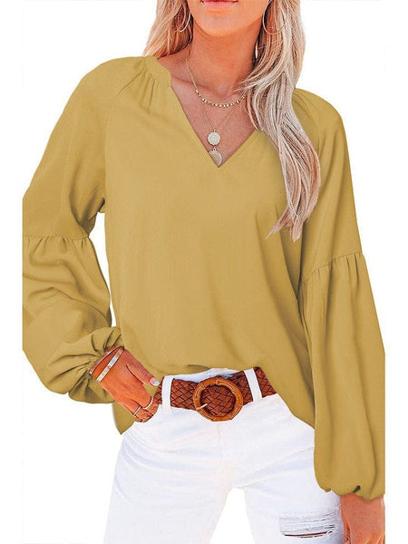 Bell Sleeve Crewneck Lace Floral Textured Babydoll Blouse