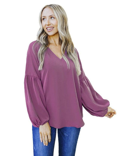 Bell Sleeve Crewneck Lace Floral Textured Babydoll Blouse