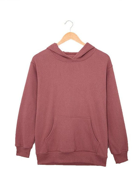 Bishop Halter Jewel Solid Color Long Sleeve Hoodie With Pocket