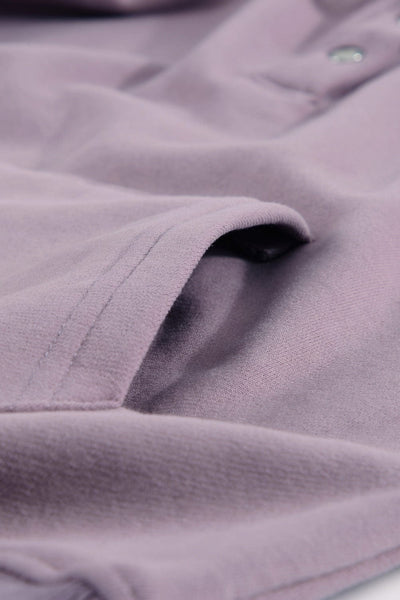 Bishop Halter Jewel Solid Color Long Sleeve Hoodie With Pocket