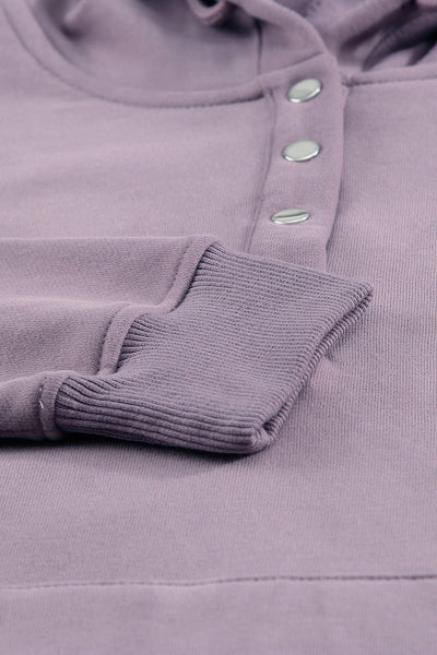 women's relaxed lavender cotton-blend hoodie with kangaroo pocket made for easy styling and wardrobe coordination, with premium-like structure and