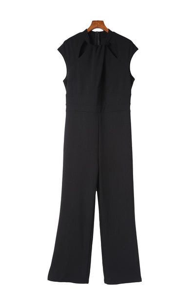 Casual Women's Jumpsuit with Pockets and Half Sleeves