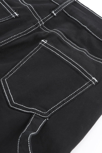 Fashion Low Waist Straight Multi Pocket Pants