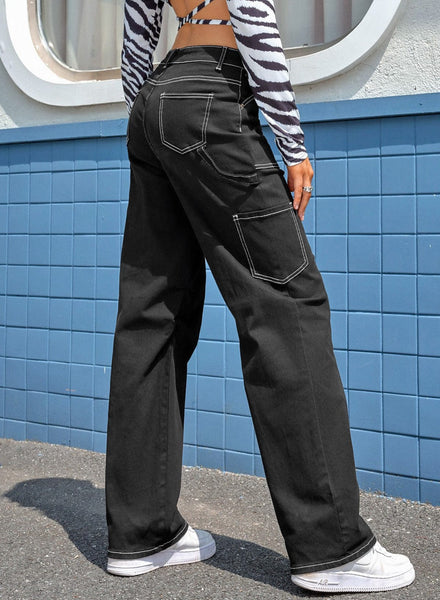 Modern Black Cargo Pants