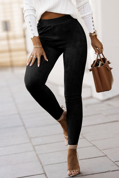 Women's Max Slim Suede-Touch Elastic Leggings