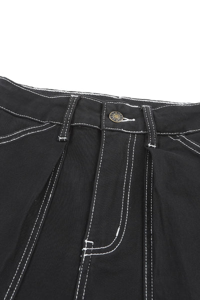 Chic Women's Black, Pink & Wine Tactical Cargo Pants