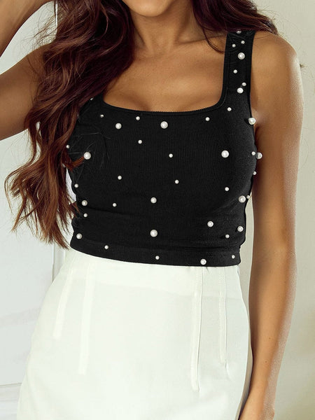 Daisy Print Tank Tops with Loose Fit and Round Neck