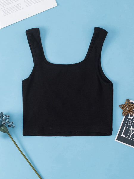 Daisy Print Tank Tops with Loose Fit and Round Neck