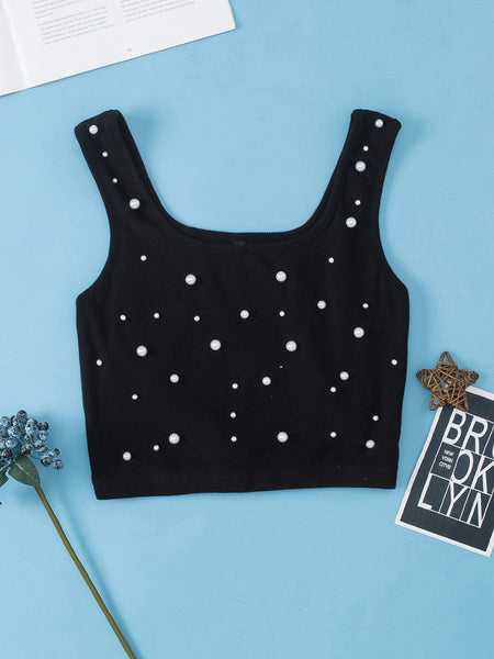 Daisy Print Tank Tops with Loose Fit and Round Neck