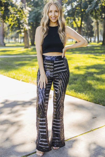 Striped Sexy Slim Fit Knitted Pants
